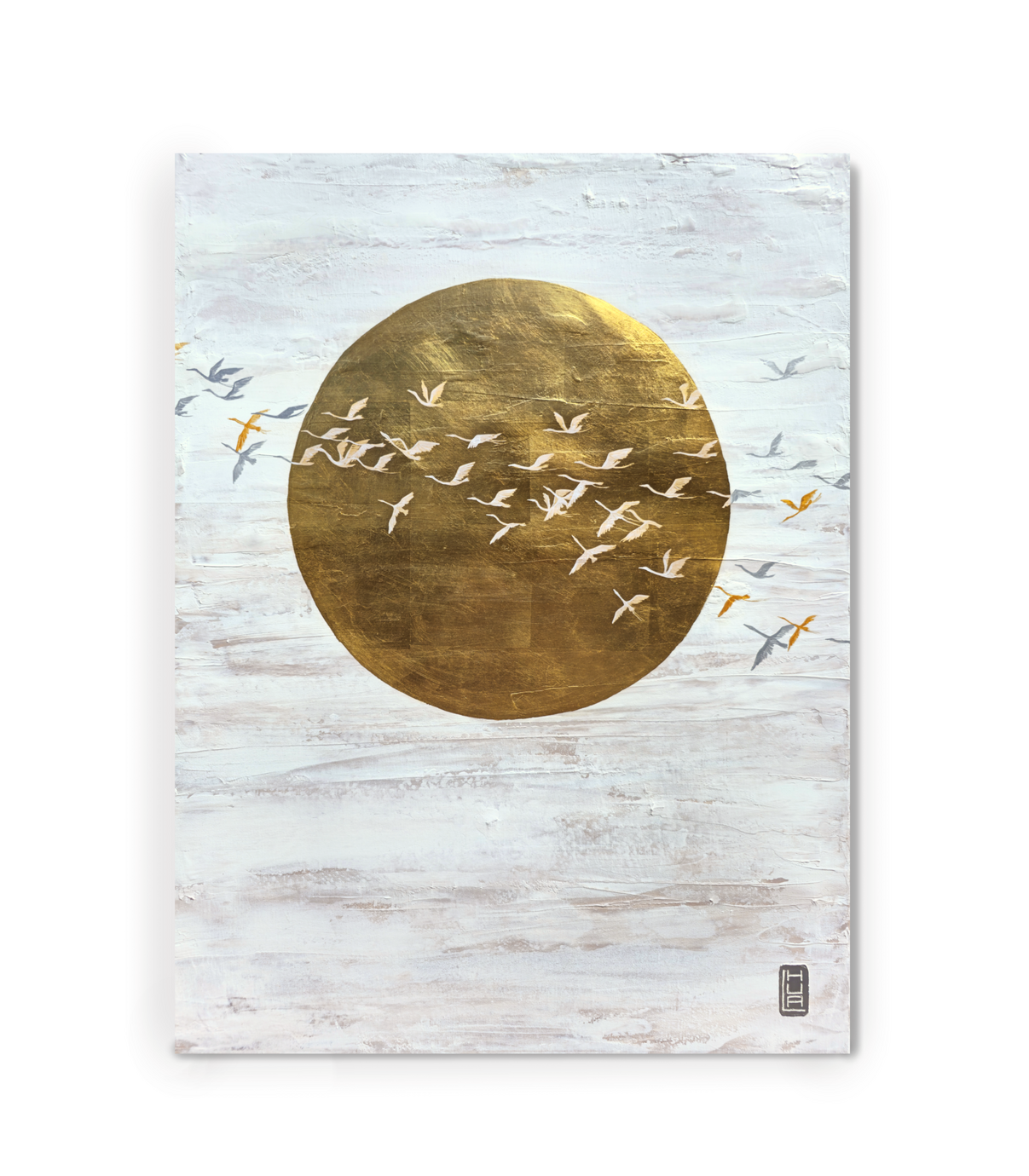 Cranes in Flight | 40 x 30