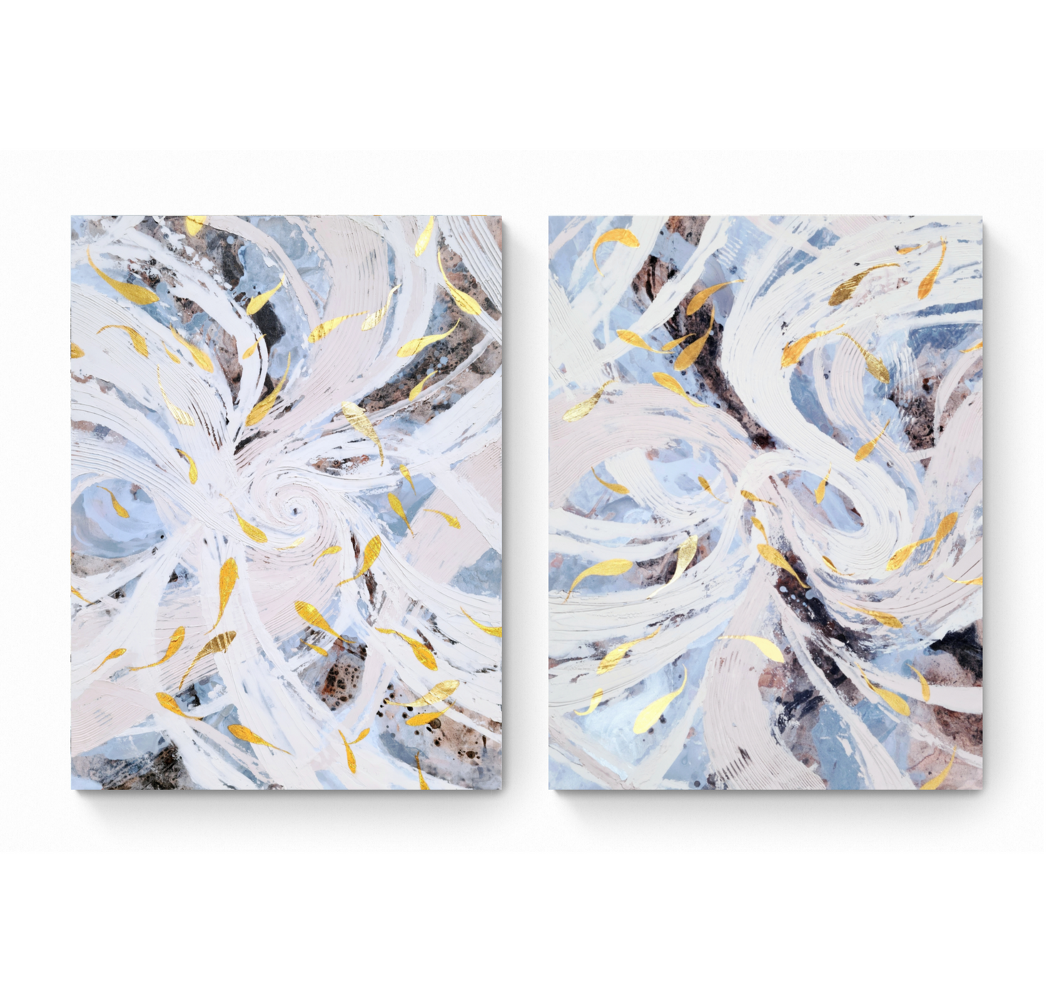 Gold on Steel I & II | 48 x 36 $3600